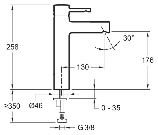 Смеситель для раковины Jacob Delafon Cuff E98299-CP