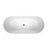 Отдельностоящая, овальная акриловая ванна в комплекте со сливом-переливом цвета хром Cezares BB416-2000-850