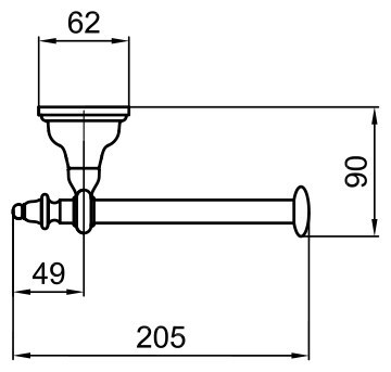 Держатель туалетной бумаги Webert Ottocento AM500801