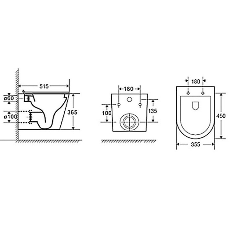 Унитаз Delice France Lorraine Q Suspendu
