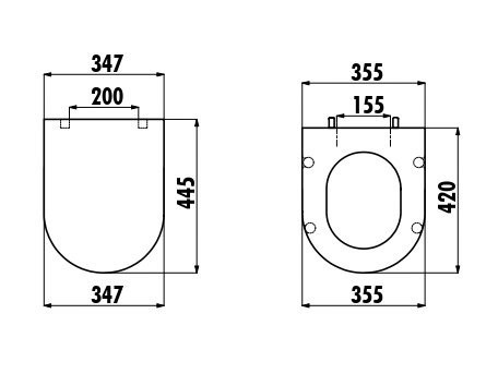 CREAVIT Крышка дуропласт с микролифтом LARA ЧЕРНАЯ МАТОВАЯ