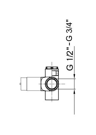 Внутренняя часть для встраиваемого вентиля Webert Elio/Living AC0934