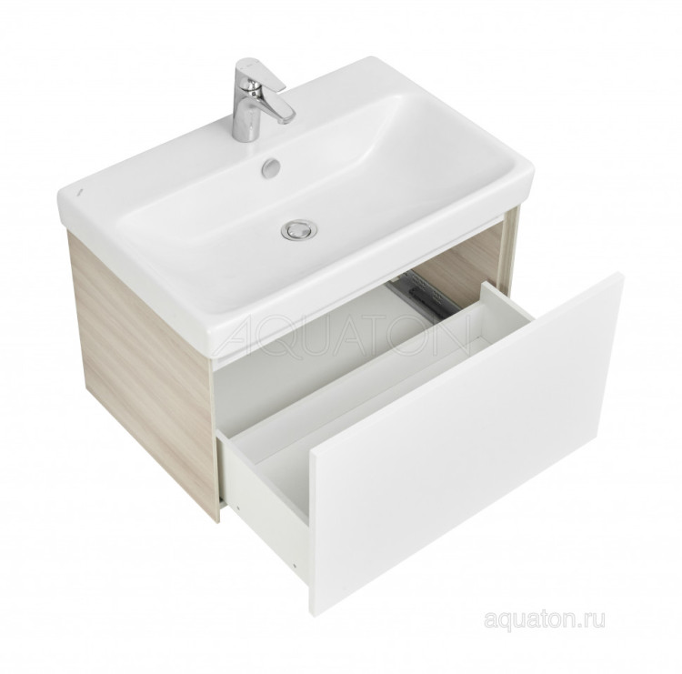 Тумба под раковину Aquaton Асти 70 белый/ясень шимо 1A263001AXD70