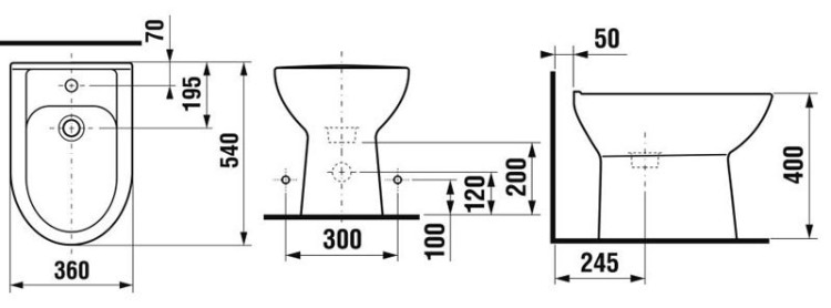 Биде напольное Jika Olymp 3261.1