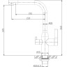 Смеситель для кухни с краном для питьевой воды Cezares BB-LAM57-IN