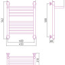 Полотенцесушитель водяной Сунержа Богема с полкой+ 500х400 Без покрытия