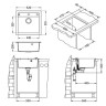 Мойка ALVEUS FORMIC 20 GRANITAL+ STEEL-G04M 520x510x200;1x с сифоном 1127749,