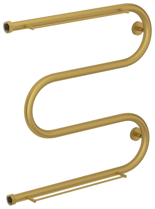 Полотенцесушитель водяной Сунержа М-образный 2 полки+ 600х600 Матовое золото