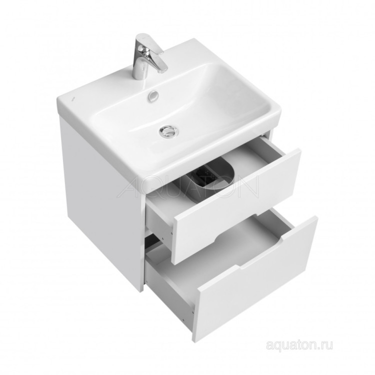 Тумба под раковину AQUATON Оливия 55 белый матовый 1A254201OL010