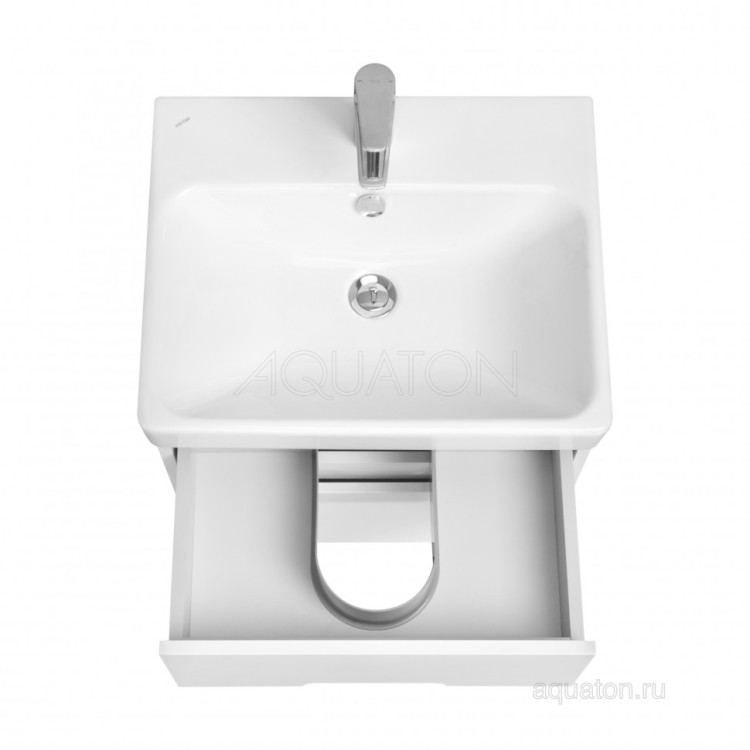 Тумба под раковину AQUATON Оливия 55 белый матовый 1A254201OL010
