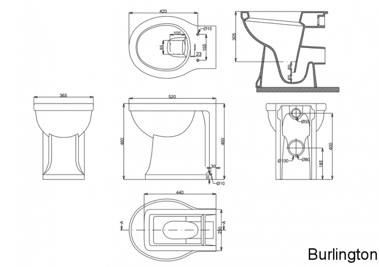 Унитаз пристенный