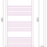 Полотенцесушитель электрический Сунержа Богема 2.0 прямая 1200х500 МЭМ правый Без покрытия
