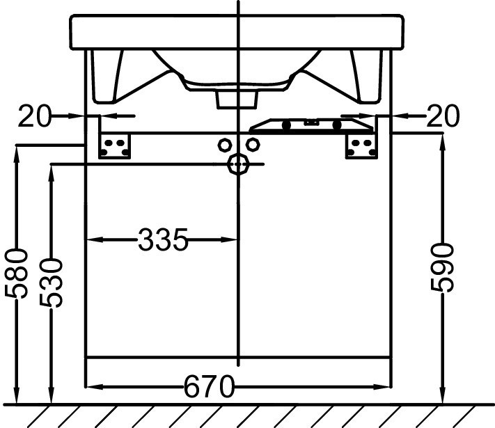 Мебель 70 см для раковины-столешницы Jacob Delafon ODEON UP EB992-E10