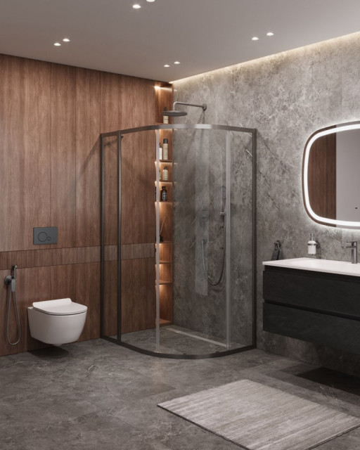 Душевой уголок MOLVENO-RH-1 Cezares MOLVENO-RH-1-110/90-P-Cr