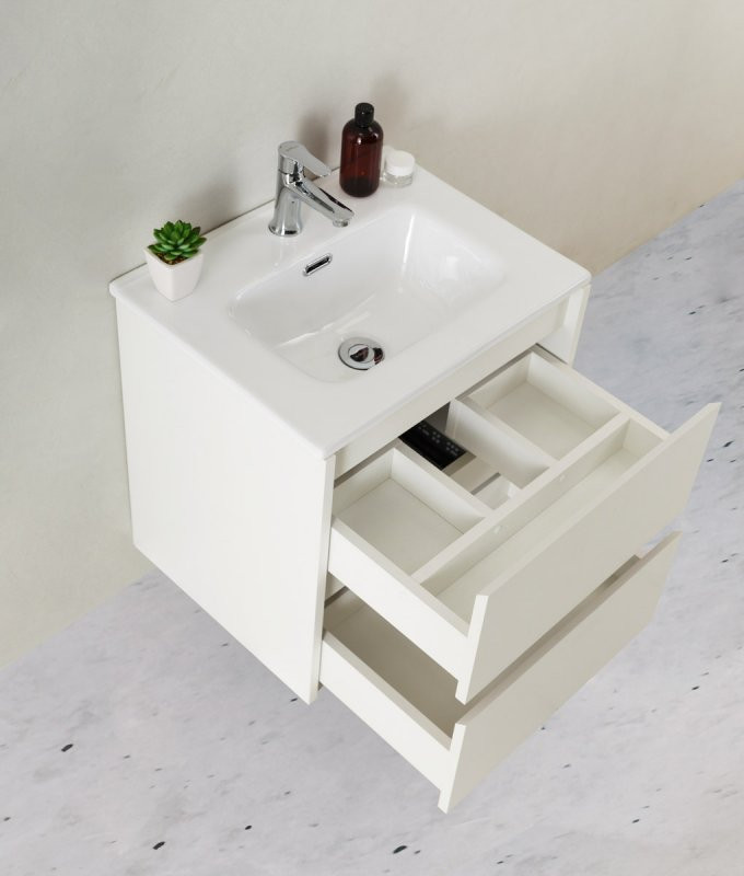 База под раковину подвесная с двумя выкатными ящиками BelBagno KRAFT 39-500/390-2C-SO-RNN