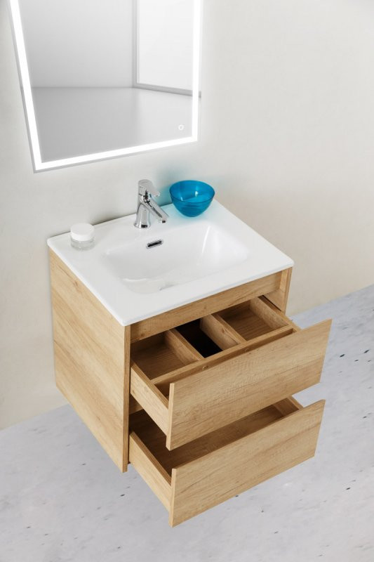 База под раковину подвесная с двумя выкатными ящиками BelBagno KRAFT 39-500/390-2C-SO-RNN