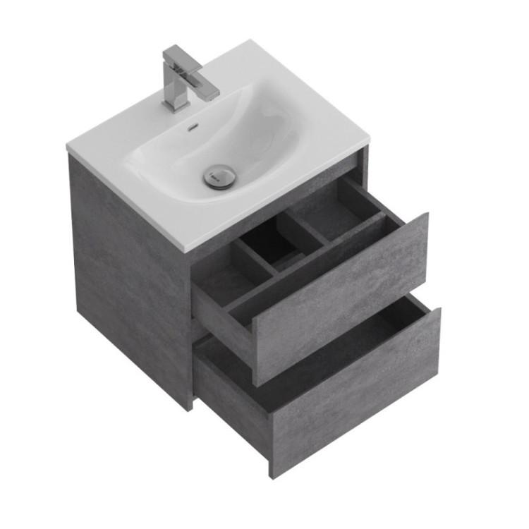База под раковину подвесная с двумя выкатными ящиками BelBagno KRAFT 39-500/390-2C-SO-RNN