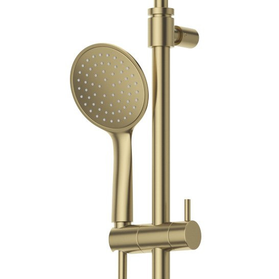 Душевая стойка телескопическая, с верхним и ручным душем c тонкой ручкой Cezares LEAF-CDA-25-L-01