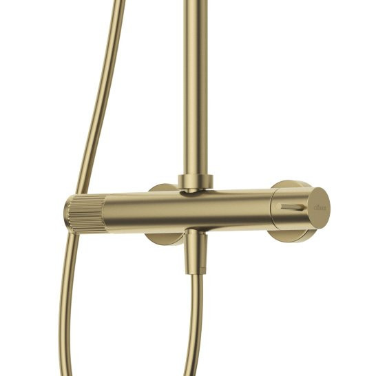 Душевая стойка телескопическая, с верхним и ручным душем c тонкой ручкой Cezares LEAF-CDA-25-L-01