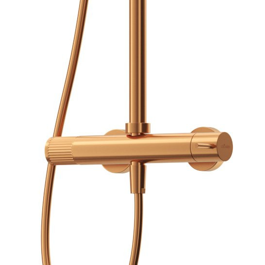 Душевая стойка телескопическая, с верхним и ручным душем c тонкой ручкой Cezares LEAF-CDA-25-L-01