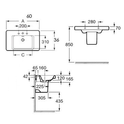 Раковина Roca Khroma 60 327652000