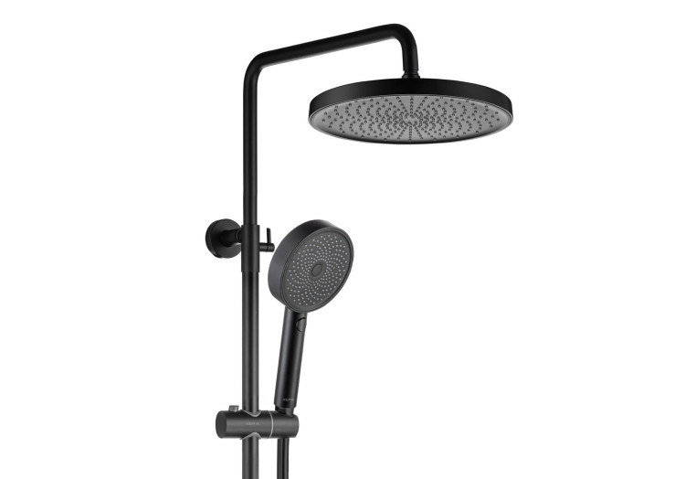 Термостатическая душевая система 3jet 260мм Aquatek, матовый черный AQ2043MB