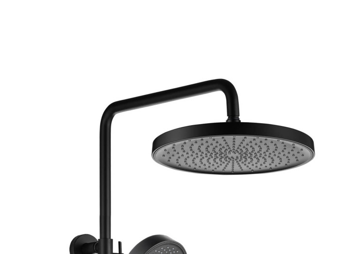 Термостатическая душевая система 3jet 260мм Aquatek, матовый черный AQ2043MB