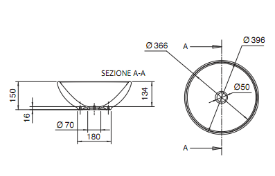 Раковина Scarabeo Thin-Line 8009