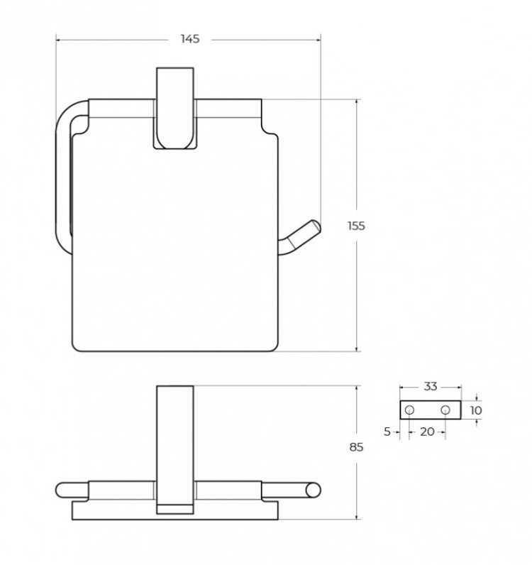 Держатель для туалетной бумаги Cezares SLIDER-PH-GM