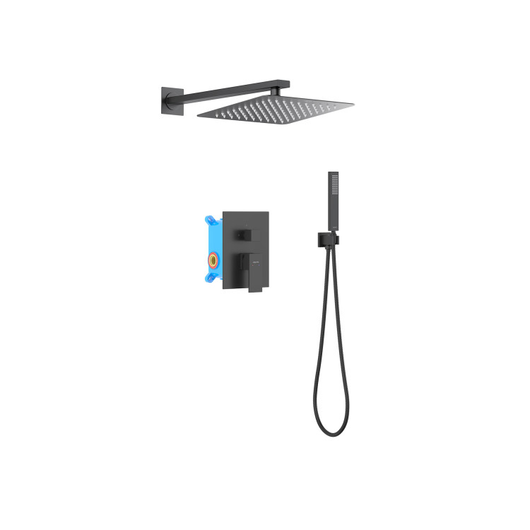 Set 3 в 1 душевой комплект Aquatek, матовый черный AQ1672MB ЛИБРА