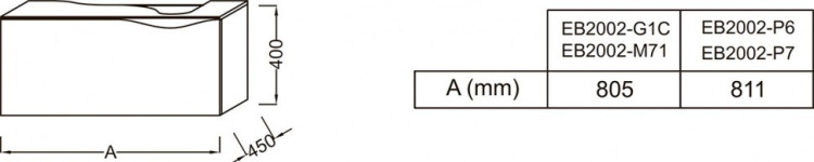 Тумба под раковину Jacob Delafon Stillness 80 подвесная