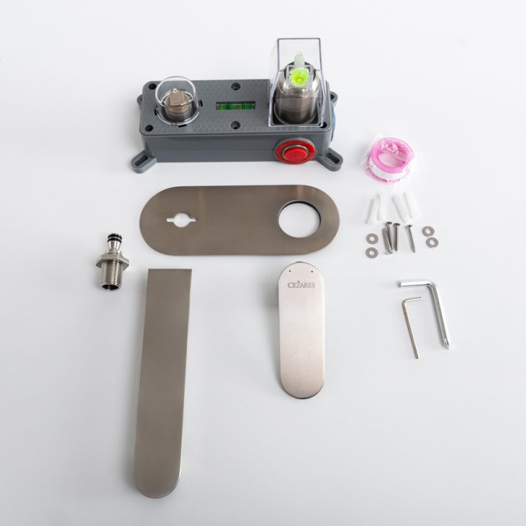 Смеситель для раковины встраиваемый с внутренней частью, без донного клапан Cezares STYLUS-BLI1-NOP-W0