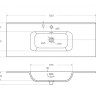 База под раковину подвесная с двумя выкатными ящиками Cezares DUET-N-900-2C-SO-BL