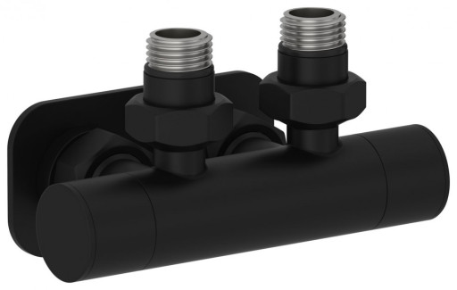 Вентиль 2х1/2&quot; Сунержа угловой скрытый-скрытый EU50 Матовый чёрный