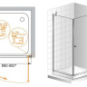 Душевой уголок ELENA A-1 Cezares ELENA-W-A-1-90-C-Cr