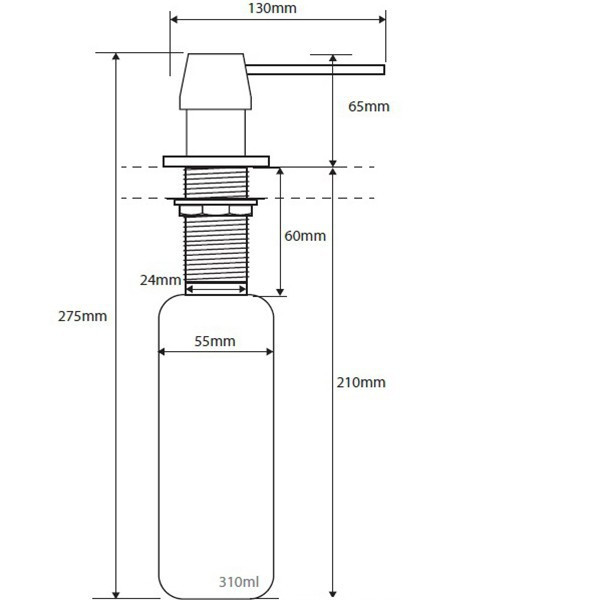 Дозатор для жидкого мыла Bemeta 109108015 встраиваемый