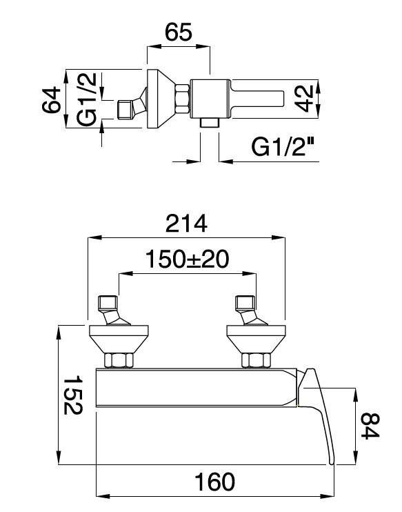 Смеситель для душа однорычажный Cezares LEGEND-DM-01