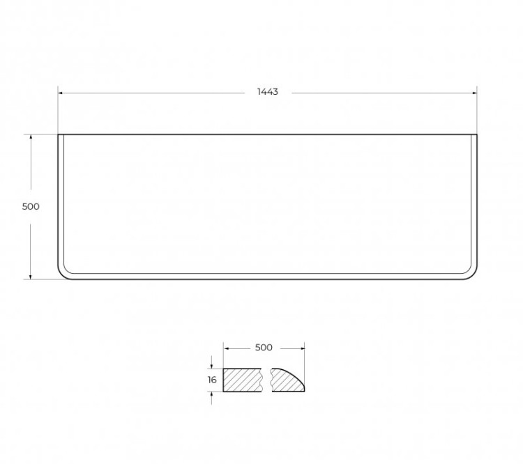 Раковина керамическая накладная 62x36x11 Cezares 50337