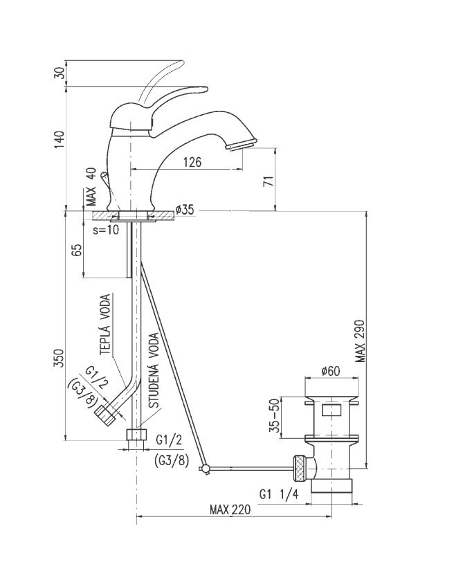 Смеситель Rav Slezak Labe L027.5K