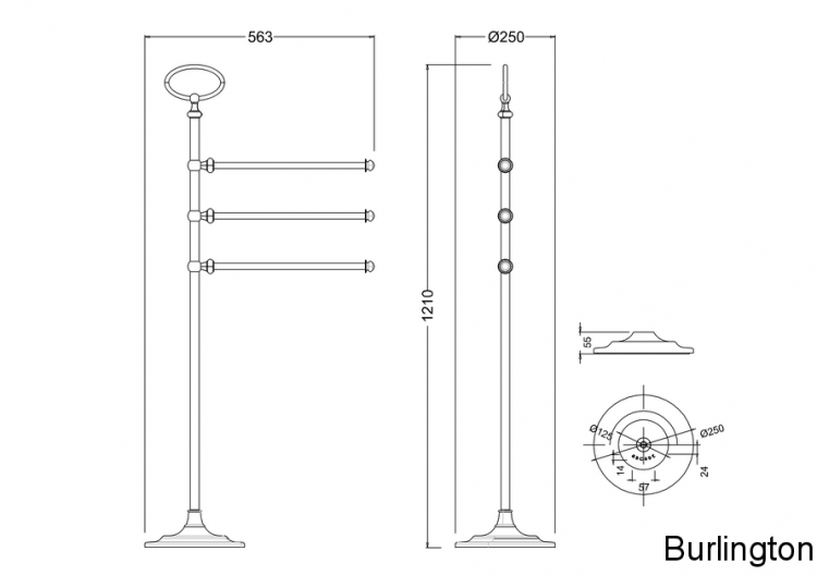 Держатель для полотенец, ХРОМ [ARCA43 CHR]