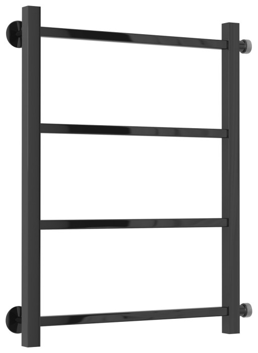Полотенцесушитель водяной Стилье Версия-КБ 600х500 (4) П 20х20 Чёрный