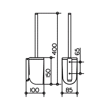 Щетка для унитаза Keuco Elegance New 11664 010100