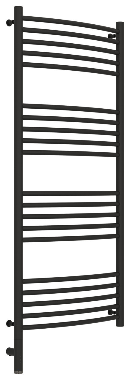 Полотенцесушитель электрический Сунержа Богема 3.0 выгнутая 1200х500 МЭМ левый Тёмный титан муар