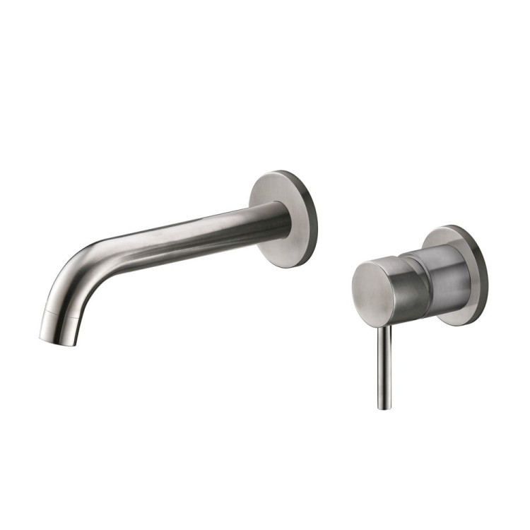 Смеситель для раковины без донного клапана встраиваемый, нержавеющая сталь Cezares ETN-BLVM-2-IN