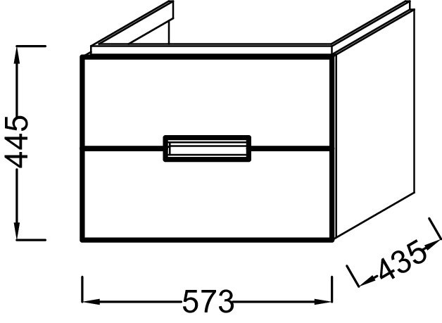 Мебель для раковины 60 см Jacob Delafon REVE EB1134-442