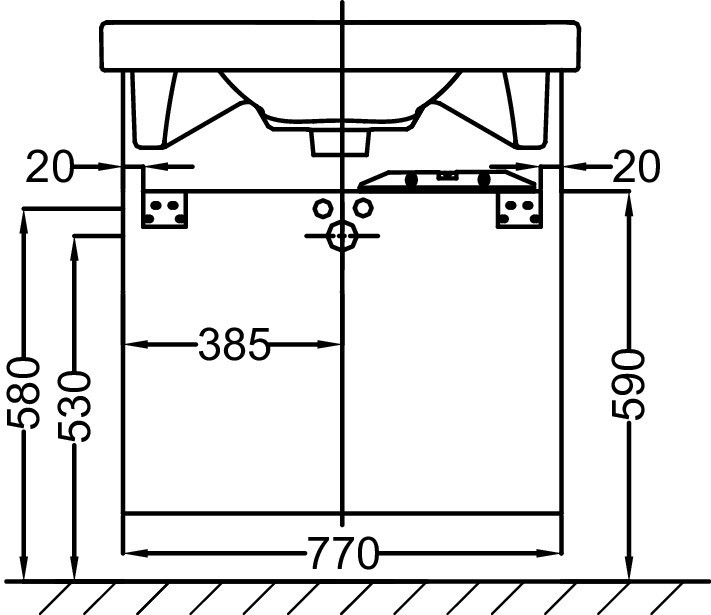 Мебель 80 см для раковины-столешницы, Jacob Delafon ODEON UP EB993-E10