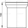 Патрубок для унитаза 150 мм Alcadrain A91-150