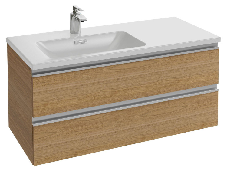 Мебель для раковины-столешницы 100 см, под левостороннюю раковину, белый блестящий Jacob Delafon VOX EB2025-RA-G1C