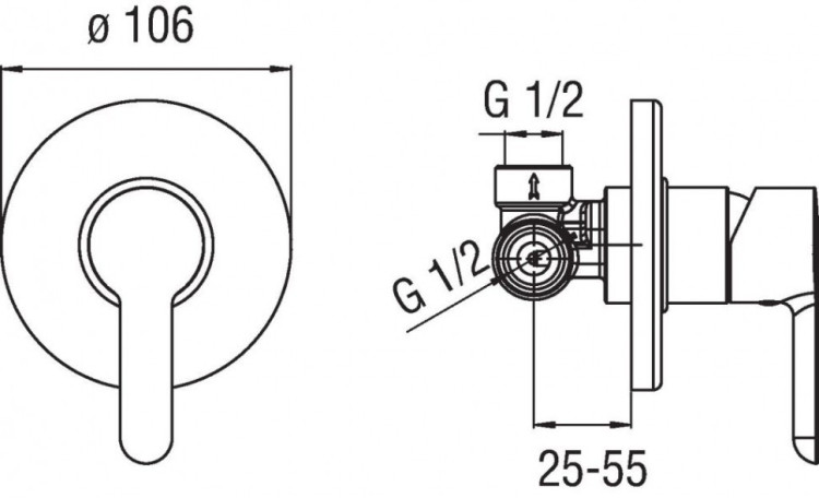 Смеситель для душа Nobili ABC AB87108CR