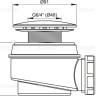 Сифон для душевого поддона, хром Alcadrain A47CR-60